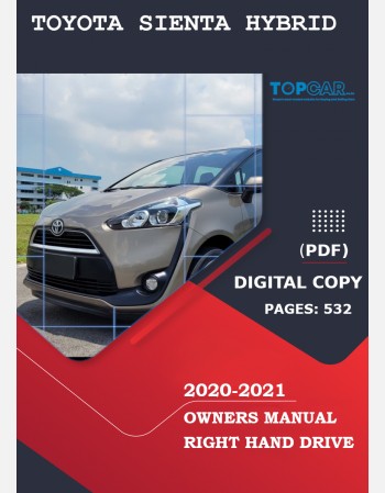 toyota sienta hybrid 2020-2021 owners manual in english